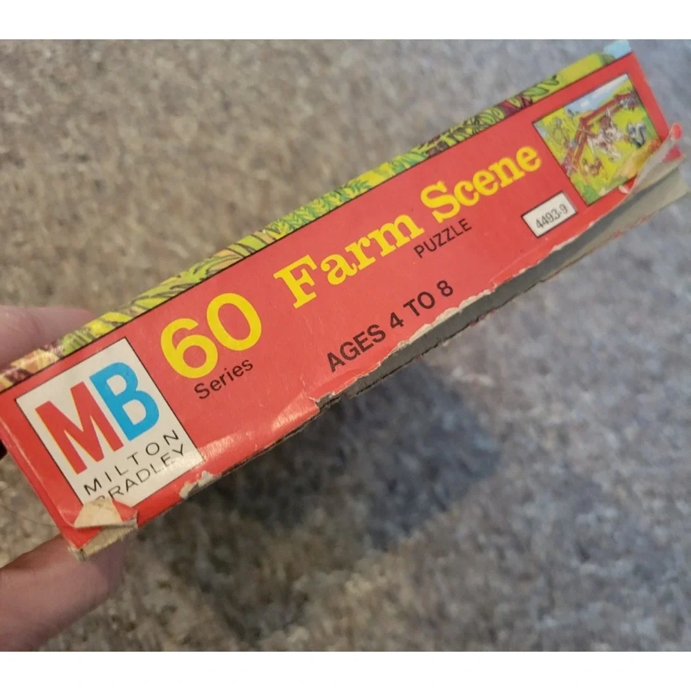 Milton‎ Bradley Farm Scene Puzzle 60 Series Vintage 1977 Kids Toy games Retro